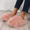 Fashion Summer Women Fox Slides Real Slippers Luxury Flip Flops House Shoes Fuzzy Fluffy Flat Slippers Fashion Sandals Slides Women