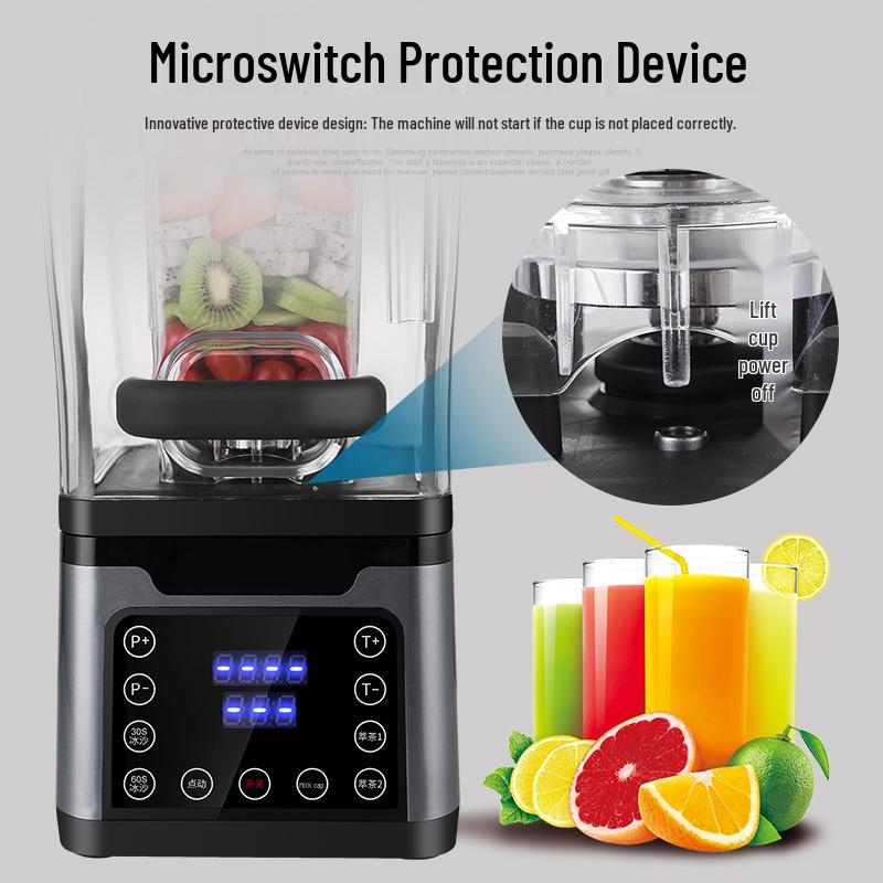 Commercial Soundproof Smoothie Machine: Automatic Ice Crusher, Shaver, Tea Brewer, Wall-Breaking Juicer for Milk Tea Shops.