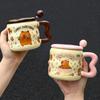 Cadeau d'anniversaire pour petites amies Tasse Kapibara mignonne capybara filles tasse en céramique avec couvercle coffret cadeau