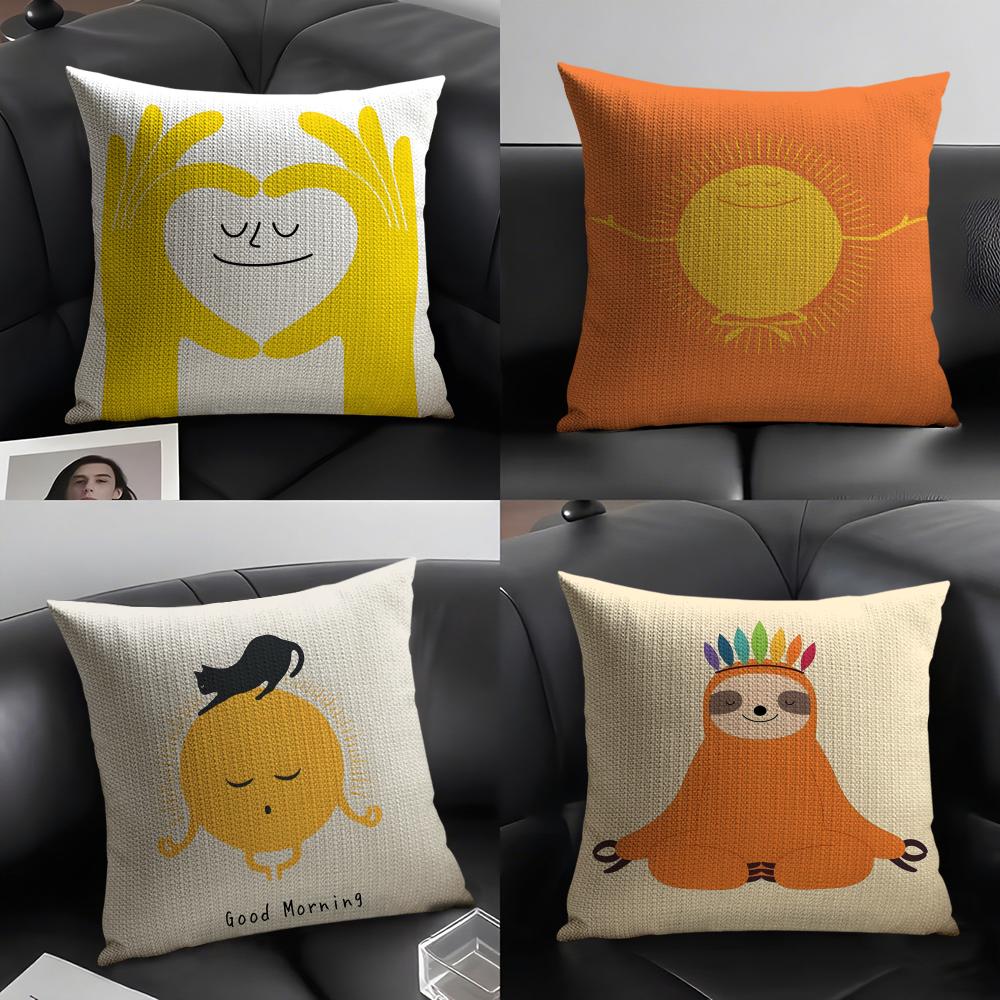 3 Fun Cartoon School Patterns For Children Pillow Case Home Living Room Decoration Linen Pillowcover Pillow Cases Cushion Cover
