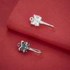 S925 Sterling Silver Pixiu Beast Face Earrings with Ear Hooks for Tassel Pendants, Semi-finished DIY Accessory