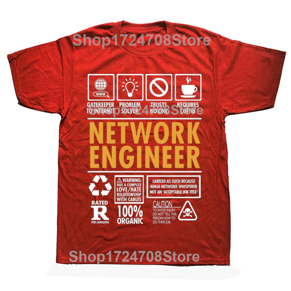 Lustige Netzwerk-Ingenieur Definition Grafik T-Shirts Herren Damen Mode Lässiges T-Shirt 100% Baumwolle Locker Übergröße T-Shirt