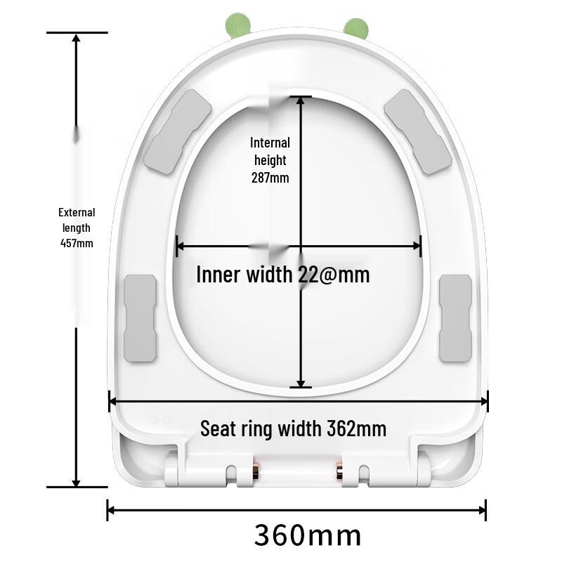 KEGOO K7018 Měkké zavírání WC sedátka ve tvaru U se svítícím zvedákem