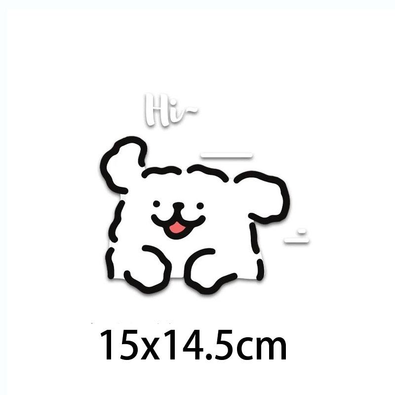 Cute cartoon-style lines of dog car stickers that cover the scratches of electric bikes and motorcycles, waterproof and creativ