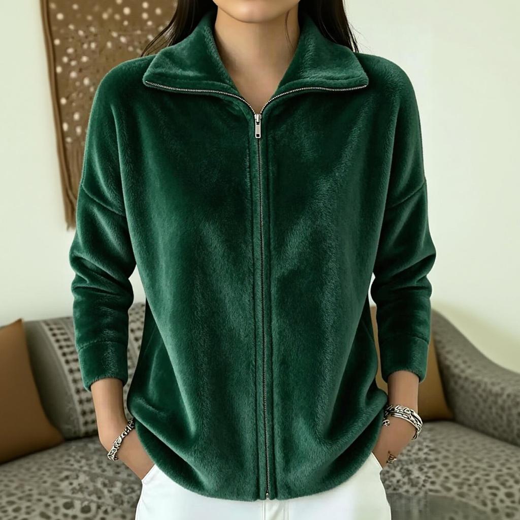 Women Full Zip Loose Fit Long Sleeve Sweatshirt Lightweight Casual Pullover Soft Fabric Comfortable Fit