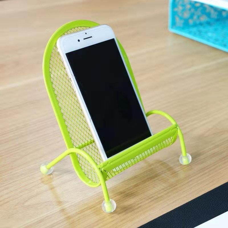 Wrought Iron Phone Stand Heavy Duty Stable Base Ergonomic Design Universal Holder for Bed Desk All Smart Phones