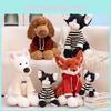 Cartoon Dog Cute Fox Cat Hoodie Decoration Plush Doll Pillow For Decor Room