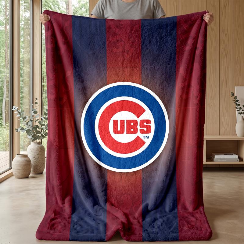 Chicago Cubs Flanell Fleece Decke Gemütlich Warm Überwurfdecke für Sofa Bett Reise Ganzjahresgebrauch
