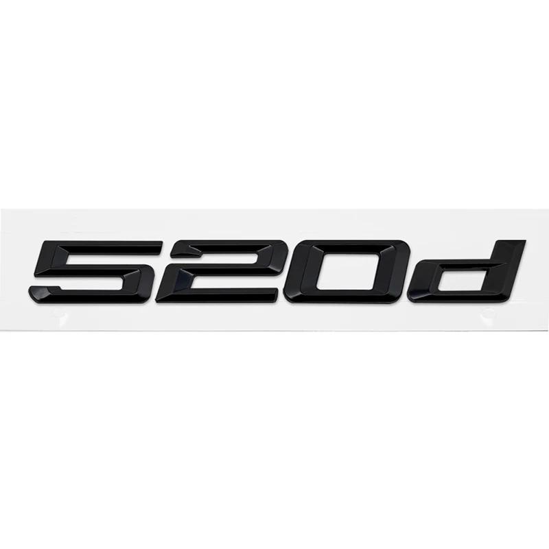 ABS Car Rear Trunk Letters Logo Badge Emblem Sticker For BMW 5 Series 520d 525d 528d 530d 535d 540d 550d E39 E60 E61 F10 F11 G30