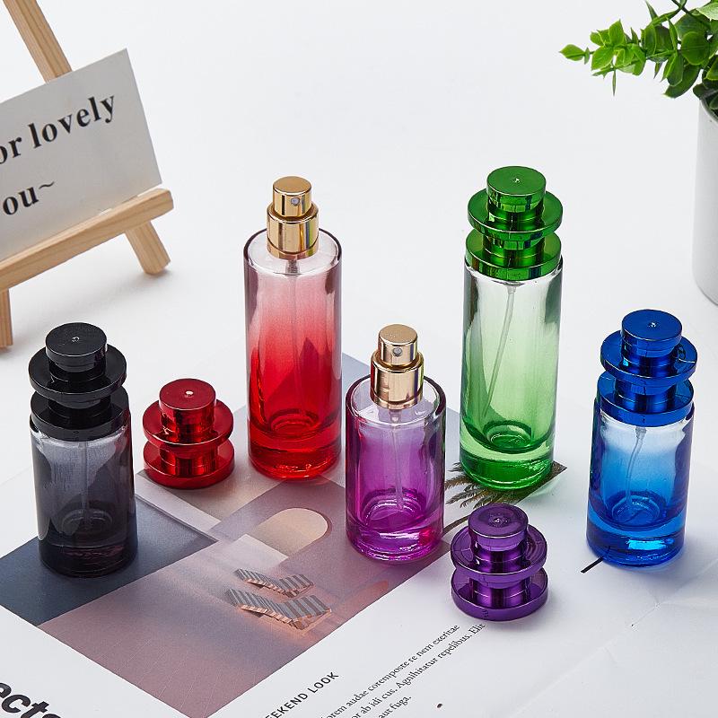 Gradient Glass Perfume Decanter: 30ml Stylish & Portable Fragrance Spray Bottle