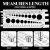 Imperial Standard Screw Size Measuring Ruler Portable Thread Checker  Bolt Screw Identification