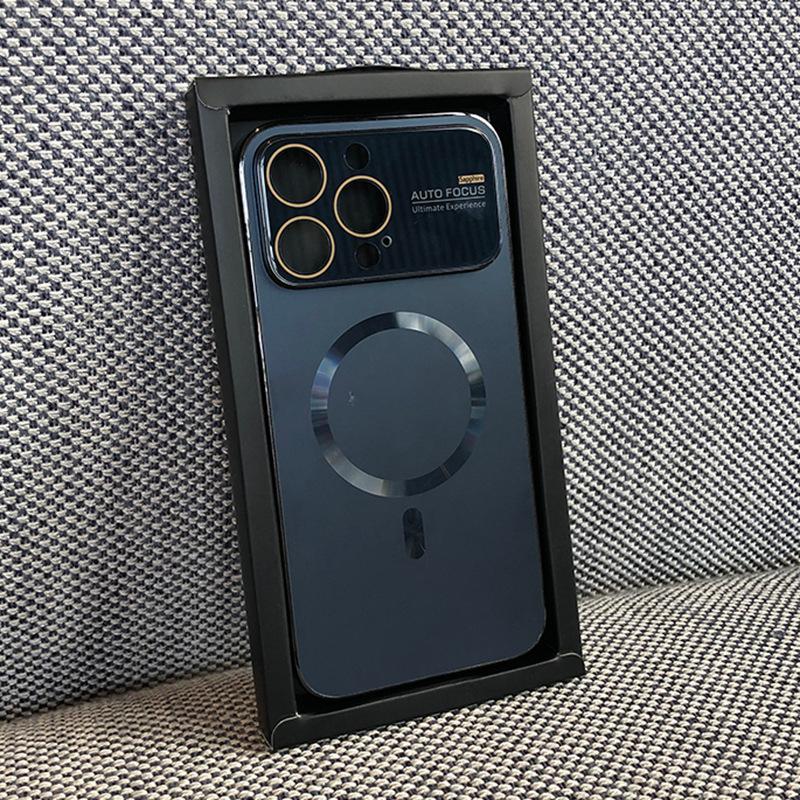 Applicable To IPhone14 Mobile Phone Case AG Matte Magnetic Suction Apple 13Promax Magnetic Suction Tape Large Window 15 Simple