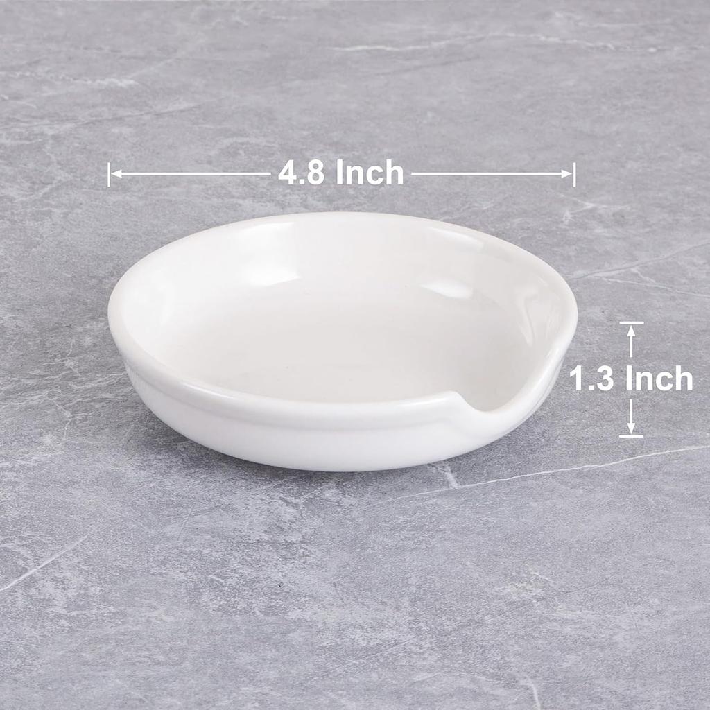 Spoon Rest for Stove Top, Ceramic Spoon Holder for Kitchen Counter, Heat-Resistant Cooking Utensil Rest, Coffee Spoon Holder, Spoon Rest for Ladles