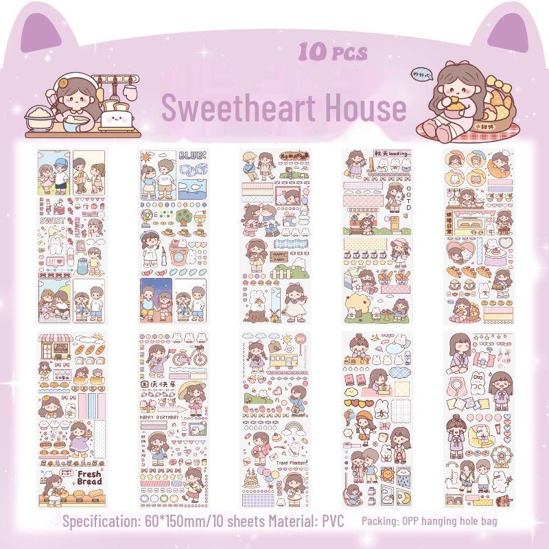 Waterproof Cartoon Stickers for Kids' Notebooks - Creative and Cute Decor Pack