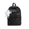 Star-printed nylon backpack, lightweight casual backpack, large-capacity student schoolbag, universal travel backpack