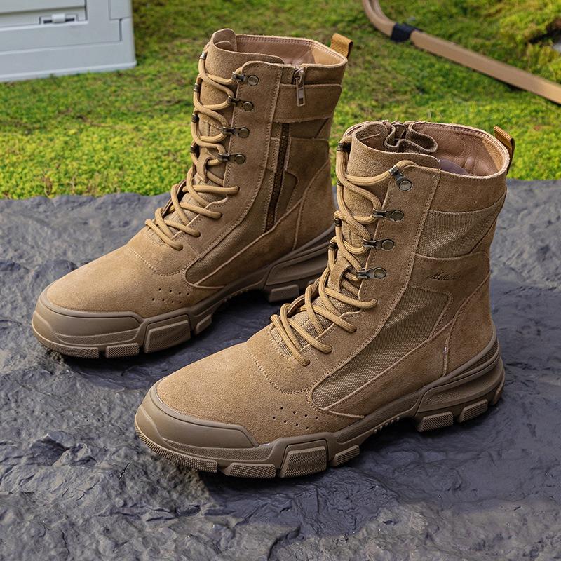 Couple Martin boots women's new leather tooling knight high-top boots outdoor hiking boots men