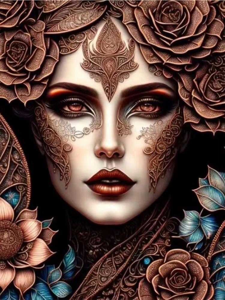 Diy 5d Diamond Painting Flower Fairy Full Mosaic Embroidery Beautiful Woman Rhinestone Picture Lady Jewelry Cross Stitch Kits