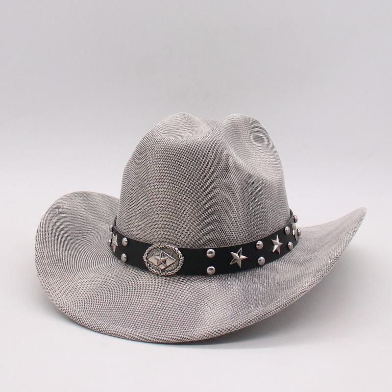 

Sunscreen Visor Hard One-Word Cowboy Top Hat Summer Men S And Women S Jazz Hat one size (d-shape)