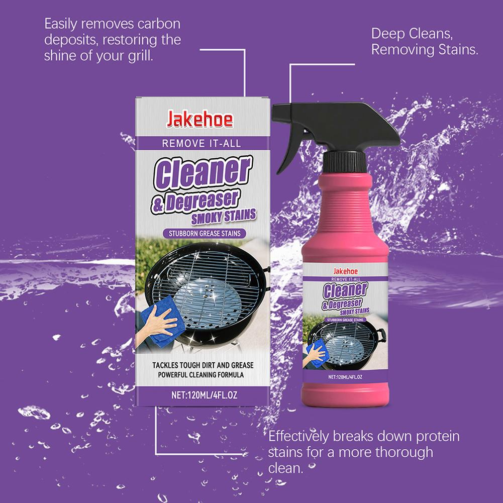 BBQ Grill Cleaner Heavy Duty Degreaser Spray Barbecue Grill Rack Stain Remover for Stainless Steel Porcelain Kitchen Cooktop, Mi