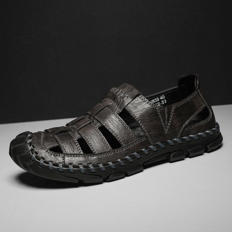 Мужские сандалии из натуральной кожи — фото 13