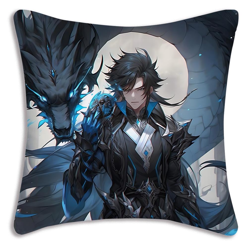 Game Wutherings W-Waves Pillow Covers Cartoon Sofa Decorative Home Double-sided Printing Short Plush Cute Cushion Cover