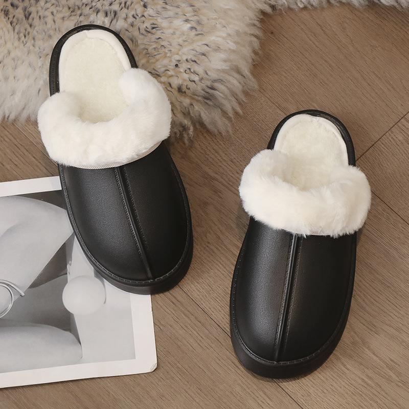 New winter waterproof shell cotton slippers warm outer wear ins non-slip home removable cotton slippers