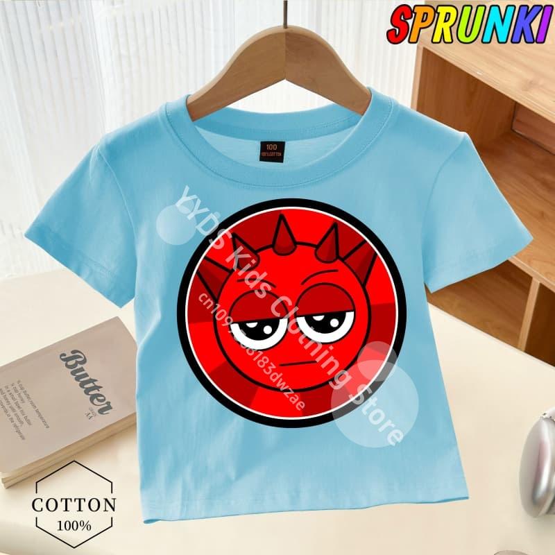 T-Shirts Kinder Sprunki T-Shirt Kinder Horrorspiel Incredibox T-Shirt Baby Mädchen Kurzarm T-Shirts Jungen Kleidung Cartoon Oberteile