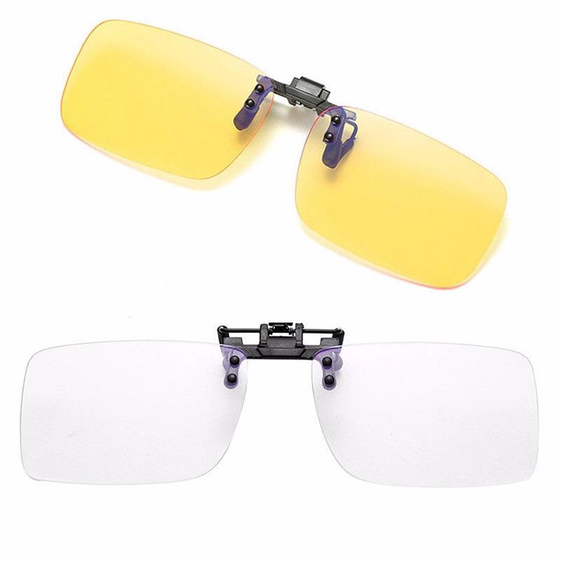 1pc Clip On Unisex Polarized Sunglasses Near-Sighted Driving Night Lens Anti-UVA UVB Cycling Riding Sunglasses Anti Blue Light