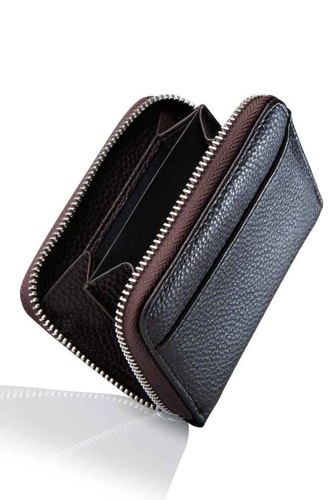 Coin Coin Pass Genuine Outer Holds 6 [NEESE] Purse, Case, Case, Wallet, Leather, Pocket, Cards, Men's, Women's (Dark Brown, Medium)