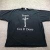 Vintage Religous Shirt Mens 2XL Black Jesus Got R Done Christian Graphic Tee Unisex T-Shirt