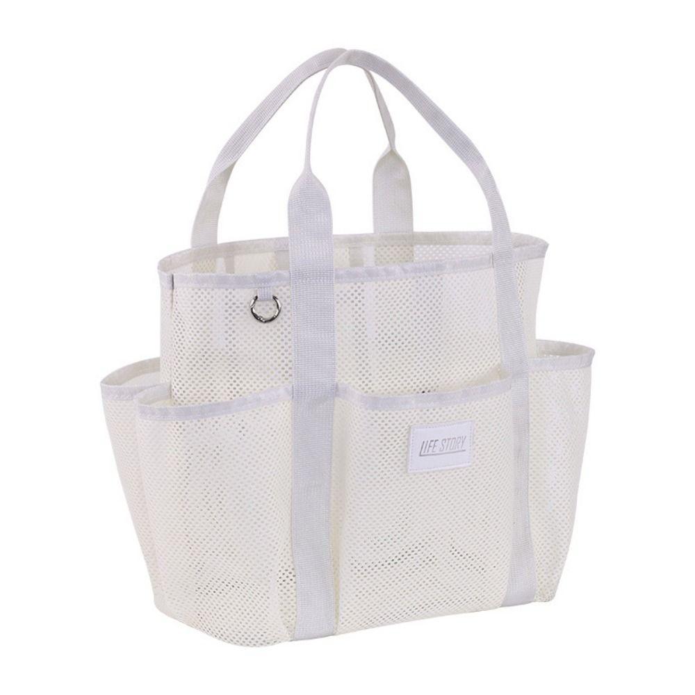 Multi Functional Pockets Mesh Beach Bag Multi-level Zoning Toiletry Organizer  Cruise Travel