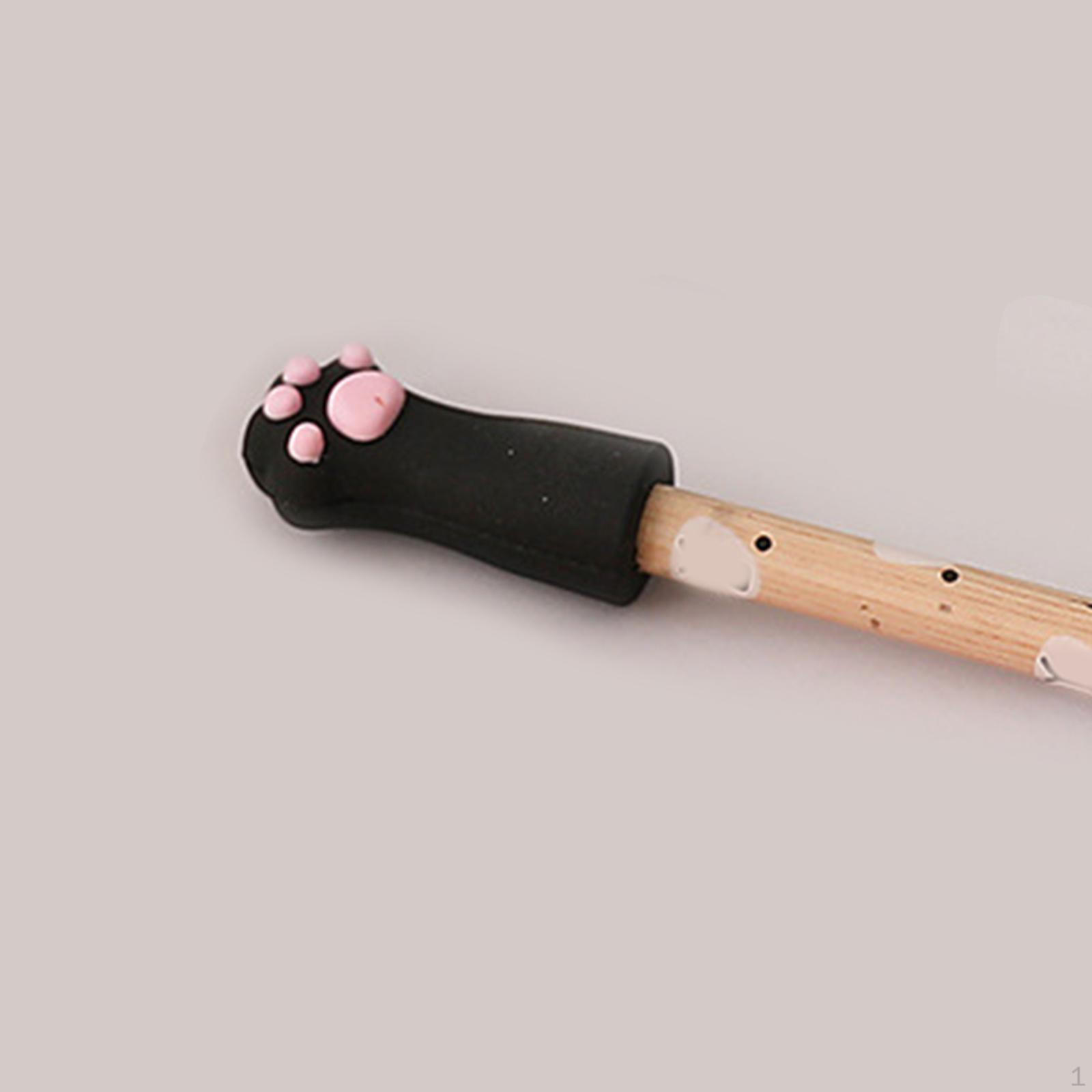 

Pencils Caps Adorable Pencil Extender Pen Cap Protector Claw Sleeve Stationery Supplies чорний