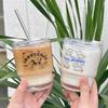 350ml Straw Cup with Lid Transparent Glasses Water Bottle Reusable Coffee Tumbler Ice Coffee Mug Juice Milk Glass Cup Drinkware