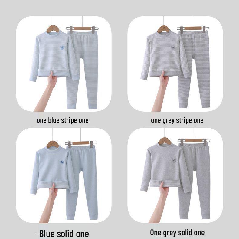 Children's Cotton Underwear Set: Boys' Autumn Clothes & Trousers, Girls' Pajamas, Baby Base Layer, Cotton Flannel Homewear