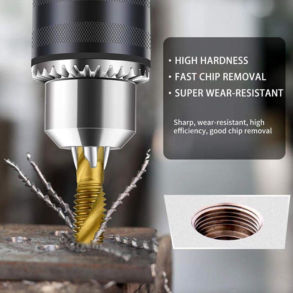 HSS Screw Thread Bit Tap Drill Bits Hex Shank Titanium Plated Tap Drill Bit Shank Tap Drill Bits