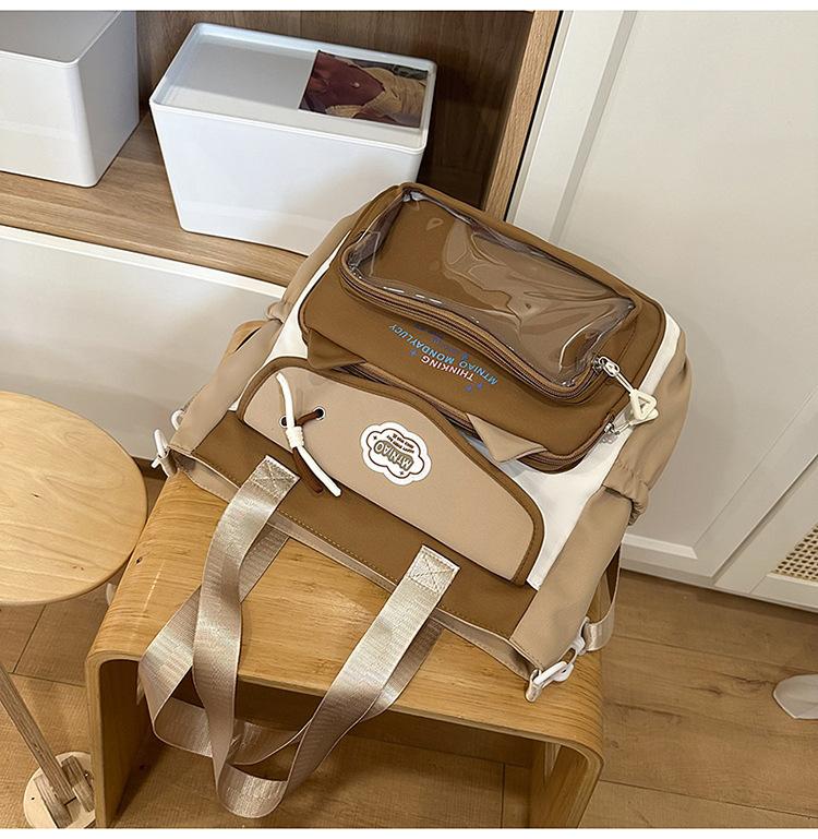 

New schoolbag fashion backpack women s large-capacity leisure bag junior high school students versatile trend student backpack