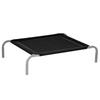 Elevated Bed for Dogs Cats Breathable Pet Bed 90x65x20 Cm for Sleeping Relaxing with Steel Frame for Indoor Outdoor Black