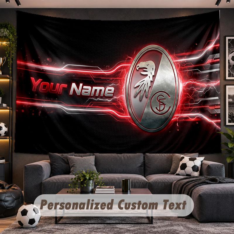 Wall Hanging Tapestry Custom NameSC Freiburg Pattern Personalized Printed Fabric Wall Decor