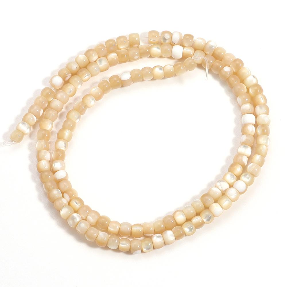 

1 Strand Nature Shell Beads Top Shell Beads Round Loose Beads For DIY Charm Bracelet Necklace Jewelry Making Accessories 3x4mm 118pcs жёлтый
