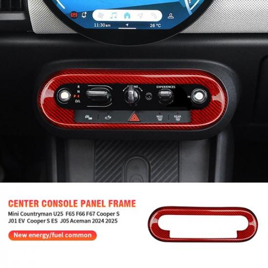 Real Carbon Fiber Car Center Control Button Frame For Mini Countryman U25 24 25