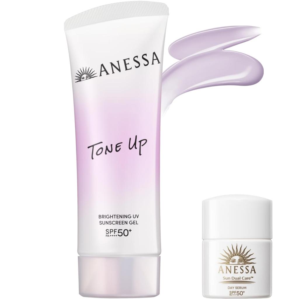 ANESSA Trial Kit Brightening UV Gel NA 90g Small Day Serum Included Sunscreen UV Gel Type White Floral Scent UV Protection Whitening UV Water