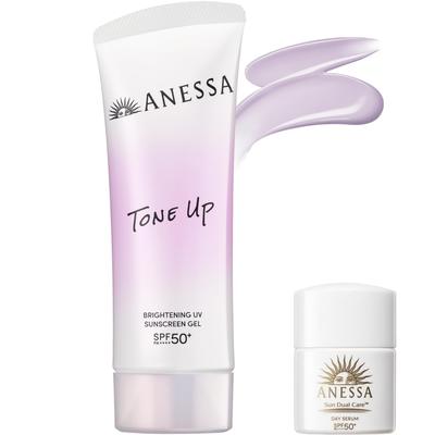 Trial Kit Brightening UV Gel NA 90g Small Day Serum Included Sunscreen UV Gel Type White Floral Scent UV Protection Whitening UV Water