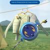 8M Retractable Clothesline Easy Install Washing Line Rope Reel for Patio Camping Travel Balcony Home Use