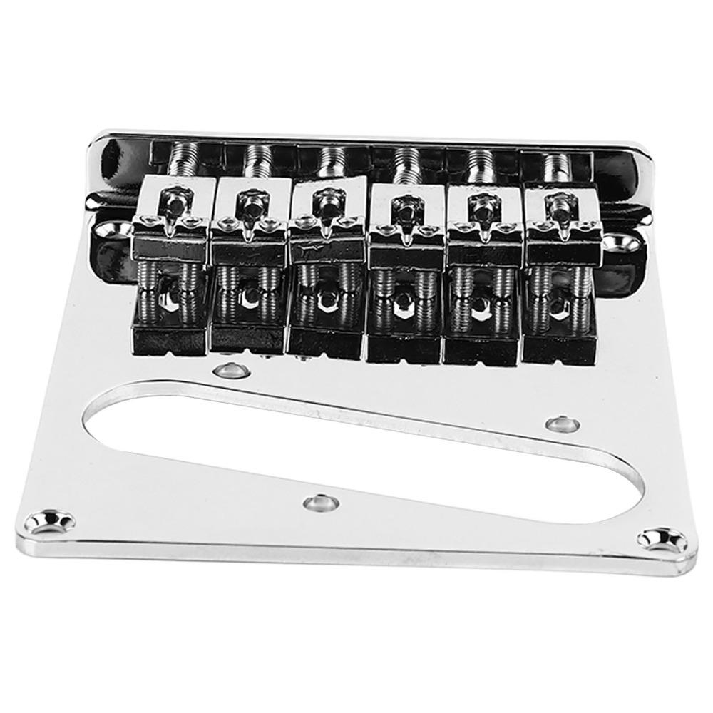 Metal Electric Guitar Bridge Silver 6 String Guitar Bridge For Electric Guitar
