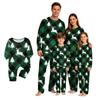 Matching Family Christmas Print Loungewear Set, Comfortable Long Sleeve Top and Pants for Parents and Kids