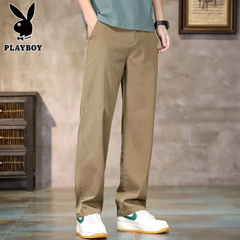 Playboy Men's Lyocell Straight-Leg Casual Pants