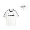 Li Ning Sports Fashion Series Letter Print Round Neck Loose Short Sleeve T-Shirt Unisex Tops White AHSU657-1(TEAM702-3.4.1)