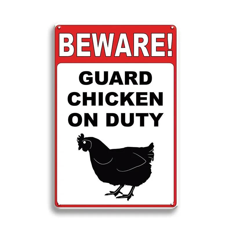 Farm Chicken Färska ägg Metall Plåtskyltar Vintage plakett Väggdekor Plåttallrik Retro affisch Bar Happy Farm Hem Väggdekor