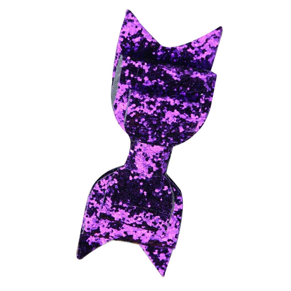 Women Girl Sequined Glitter Hairpin Bowknot Barrette Sweet Crystal Hair Clip Bow
