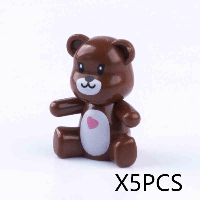 MOC Animal Building Blocks DIY Pig Fishes Octopus Penguin Turtles Figures Toys Set City Farm Zoo Accessories Bricks Kid Gift